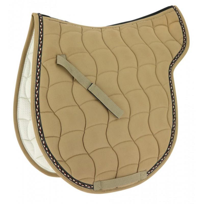 EQUITHEME - Tapis de Selle Type HUNTER Forme Découpée CHOCO