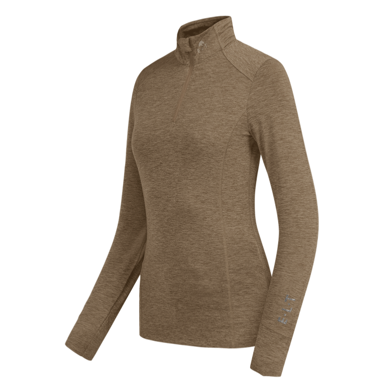 ELT - T Shirt Technique FEMME Col Zippé MILANO ML XXS FEMME NOIR