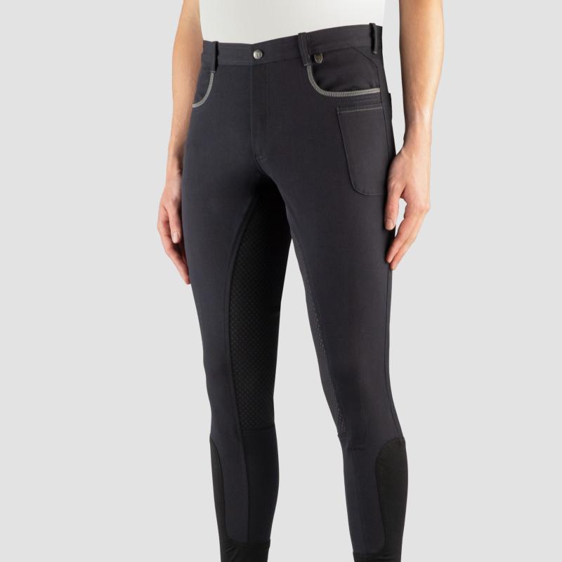 HORKA - Pantalon équitation HOMME fond intégral silicone IRELAND 38 FR HOMME NOIR