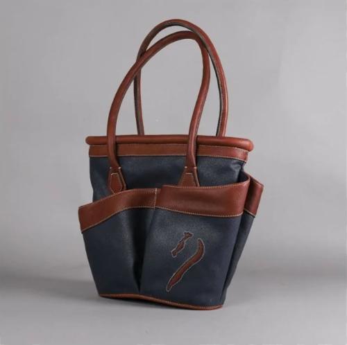 ANTARES - Sac à Main ou Pansage Multipoches en Cuir avec Anses OLIVA