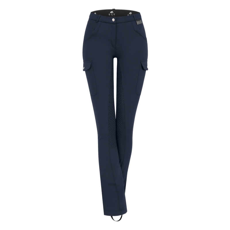 ELT PARIS - Jodhpurs cavalière microfibres fond silicone MICRO CARGO 34 FR FEMME NOIR