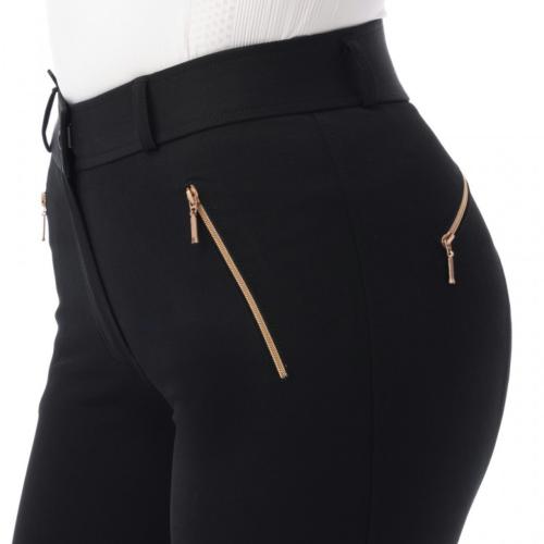 EQUITHEME - Pantalon FEMME Taille haute Zip Rosegold KENYA 