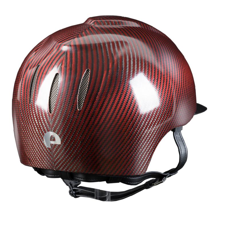 KEP ITALIA - Casque d'Equitation Coque Carbone E-LIGHT SHINY NAKED TAILLE 51 CM NOIR Visière STANDARD