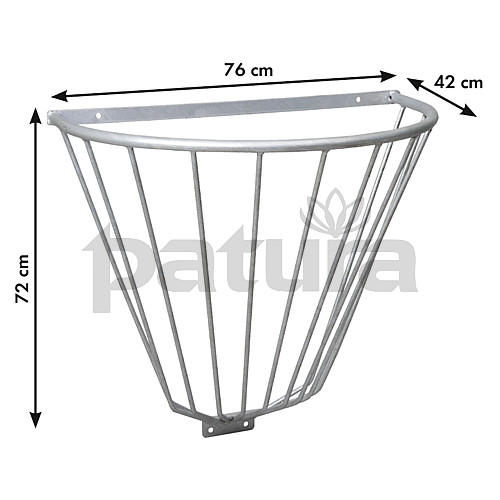 PATURA - Demi Râtelier Mural à Foin Demi-Cercle 