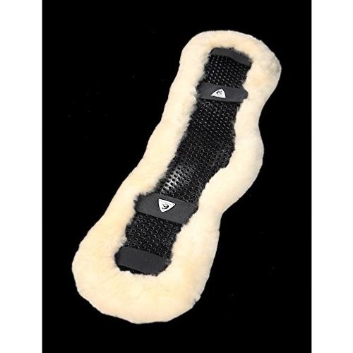 ACAVALLO - Fourreau de Sangle Courte Anatomique Gel et Mouton Véritable Taille S (50-60 CM) NOIR