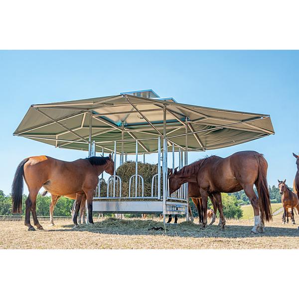 PATURA - Râtelier à Foin Bioclimatique à Arceaux pour Chevaux