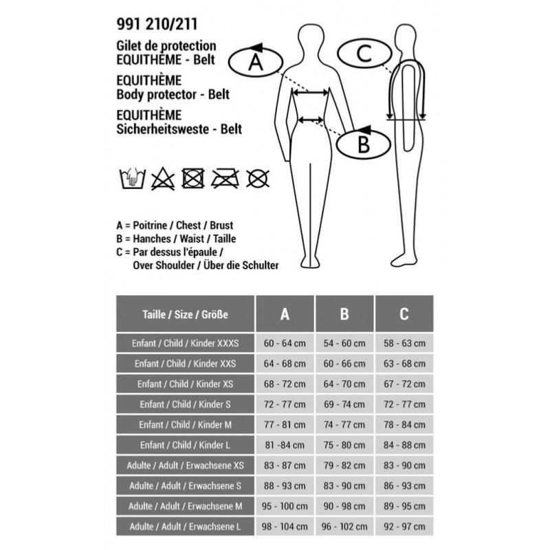EQUITHEME- Gilet de Sécurité Cavalier Niveau 3 BELT XS ENFANT