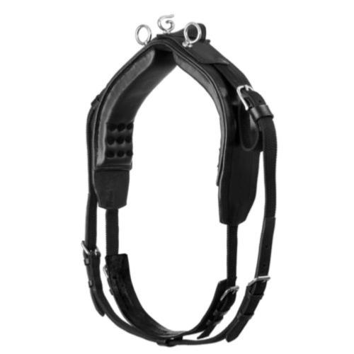 HH - Harnais d'Attelage à Collier en Cuir renforcé nylon MUNICH PONEY