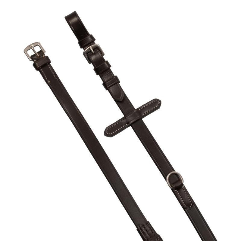 EQUESTRO - Enrênement Thiedeman ou Howlett en Cuir et Rênes Caoutchouc Grip NOIR COB