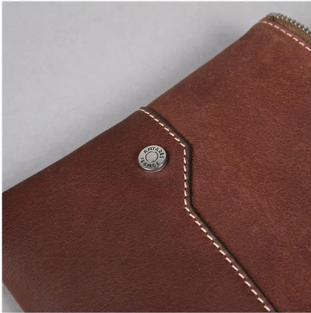 ANTARES - Pochette de Sac à Main en Cuir Grainé LONDON NOIR