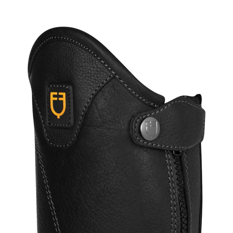 EQUESTRO - Mini Chaps en Cuir Italien souple à zip latéral MAGELLAN TAILLE XXS H35/M28.5 NOIR