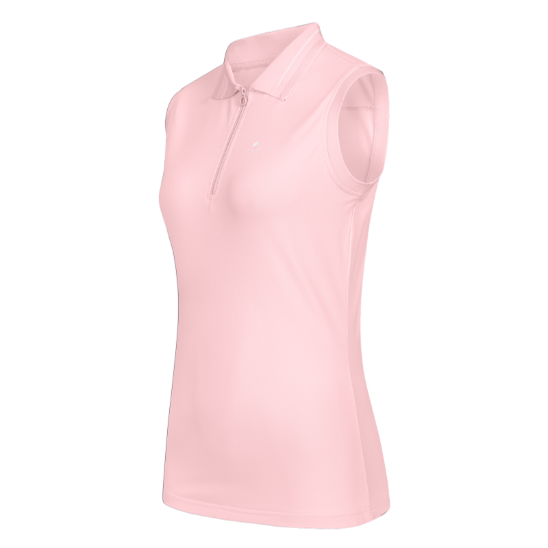 ELT - Polo respirant femme sans manches col zippé PARIS S FEMME MARINE