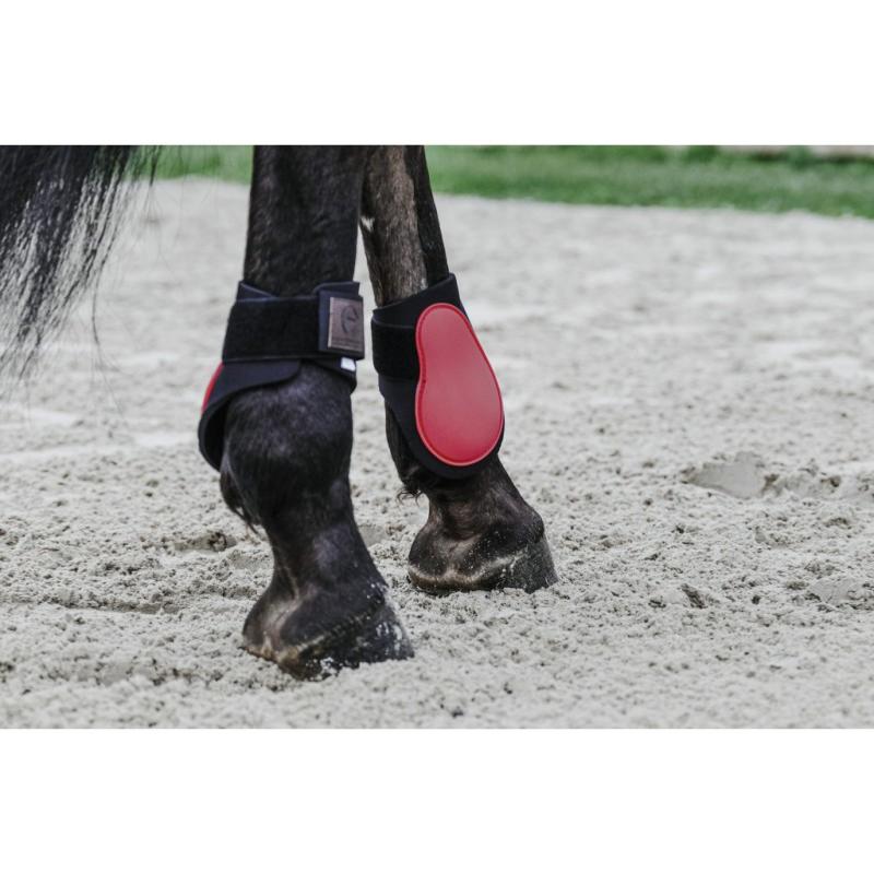 EQUITHEME - Protège boulets à Coque et Velcro élastique TARA VERT CANARD S PONEY