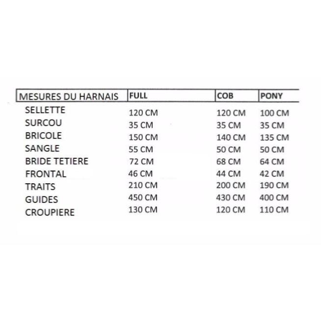 ZALDI - Harnais d'Attelage à collier anglais simple en cuir PONEY noir NOIR