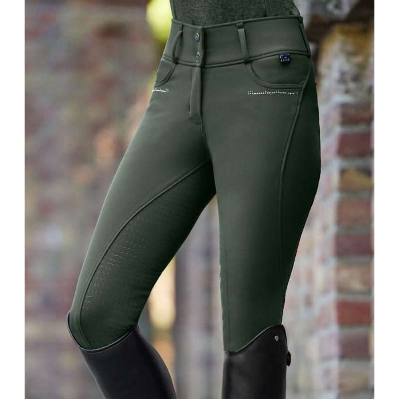 ELT - Pantalon FEMME Taille Haute Full Grip MATHILDE 32 FR FEMME VERT EMERAUDE