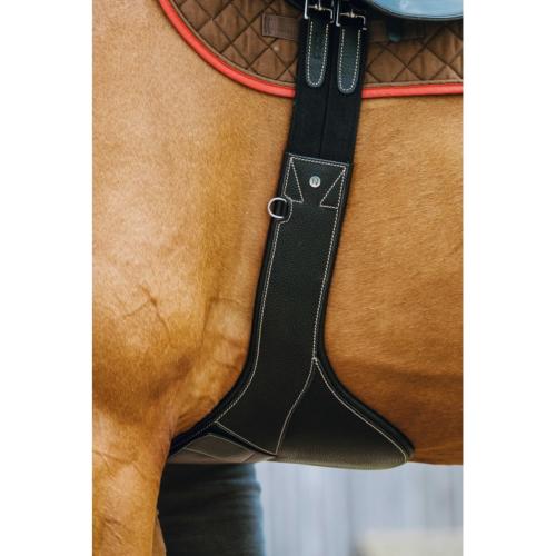 NORTON - Bavette à mousqueton central en cuir élastiques triples PRO MAGNET