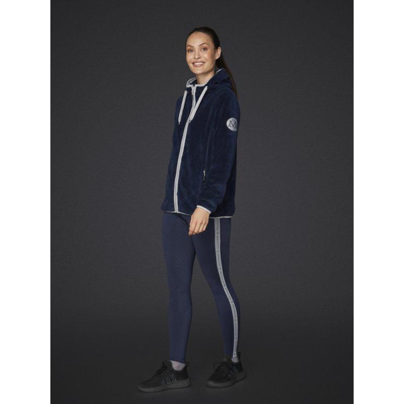 MOUNTAIN HORSE - Sweat Zippé à Capuche Polaire TEDDY FUZZY XS FEMME MARINE