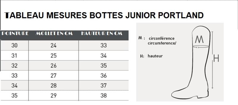 ELT - Bottes équitation enfant à Lacets Aspect Cuir PORTLAND 30 FR Mollet 24 Hauteur 33