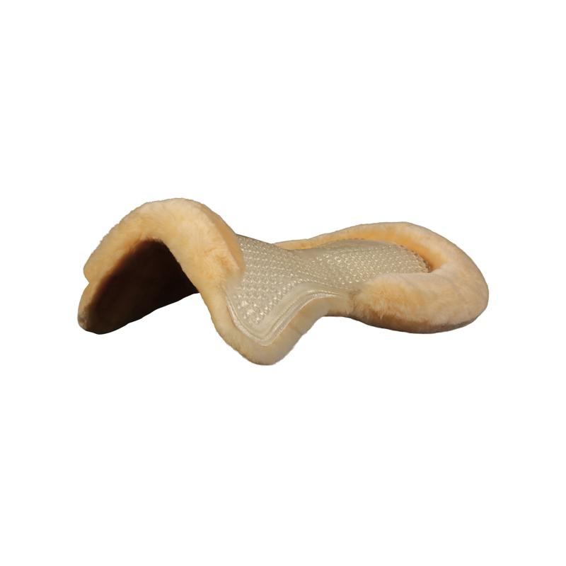 ACAVALLO - Amortisseur de Dos Tout en Mouton et Gel NATUREL/GEL TRANSP