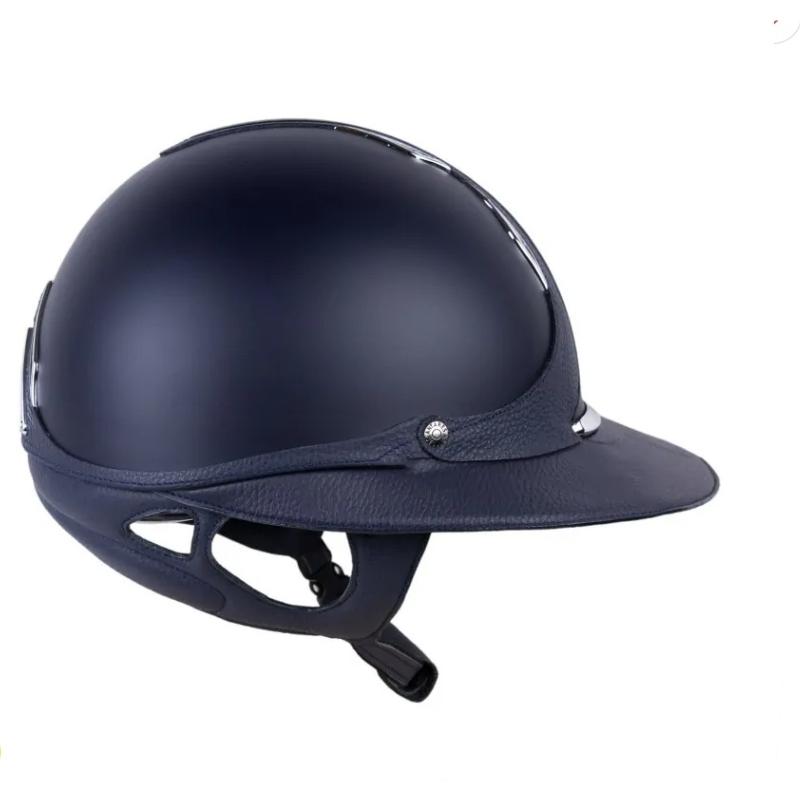 ANTARES - Casque GALAXY marine Cuir marine à Grande Visière ECLIPSE 54 S MARINE