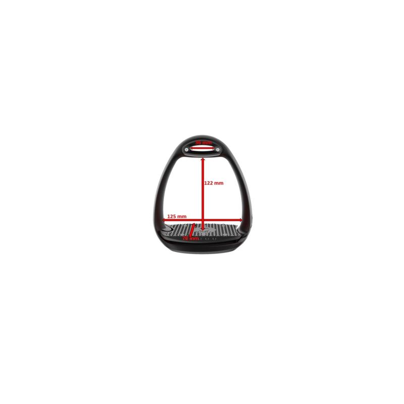 COMPOSITI - Étriers Légers avec Plancher Antidérapant EOLE AIRPRO NOIR