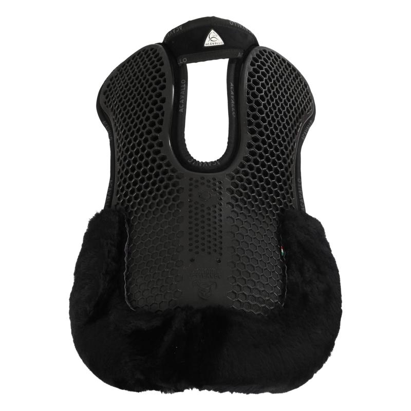 ACAVALLO - Amortisseur de Dos Correcteur Avant ou Arrière à Découpe Garrot CORRECTION AVANT NOIR  mouton NOIR