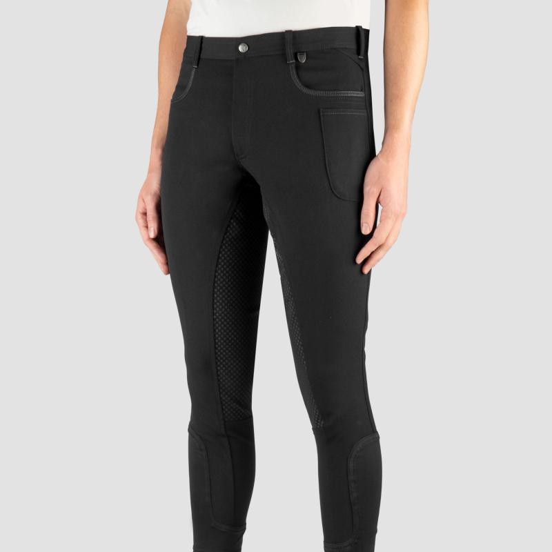 HORKA - Pantalon équitation HOMME fond intégral silicone IRELAND 38 FR HOMME NOIR