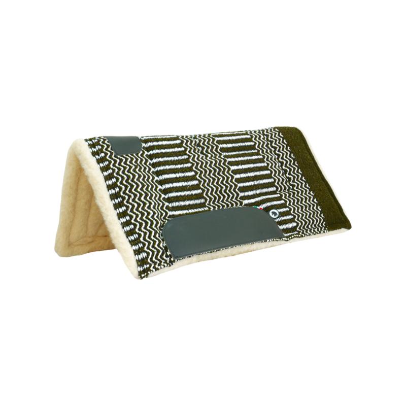 BURIONI - Tapis Western Laine et Mouton AZTEC BLEU ROI