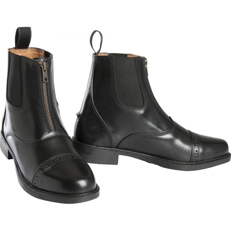 EQUITHEME - Boots Equitation ZIP Cuir surpiqué