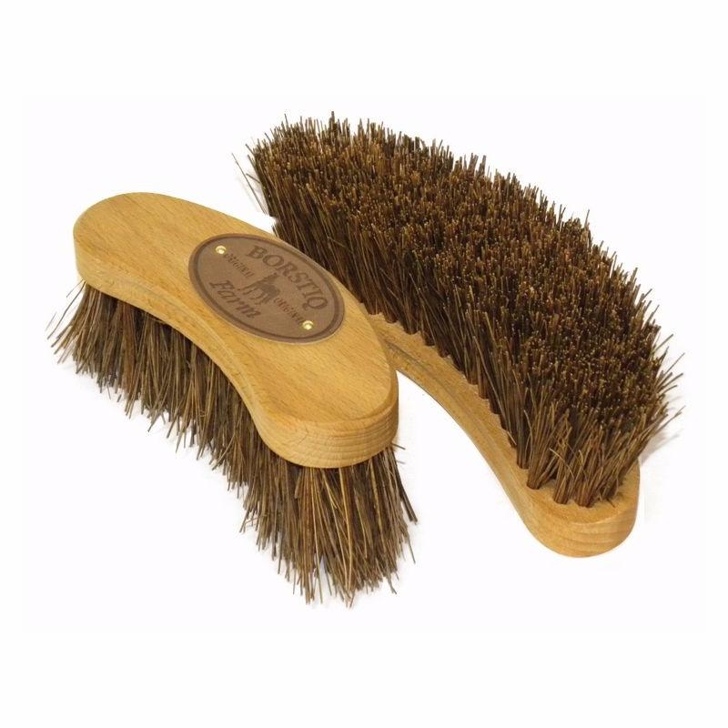 BORSTIQ - Brosse Banane Ergonomique Dos Bois en Fibres Bassine