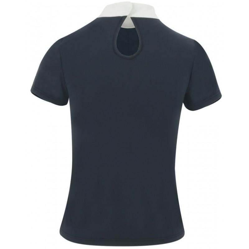 EQUITHEME - Polo Compétition Femme Avec Strass LONDON XS FEMME MARINE