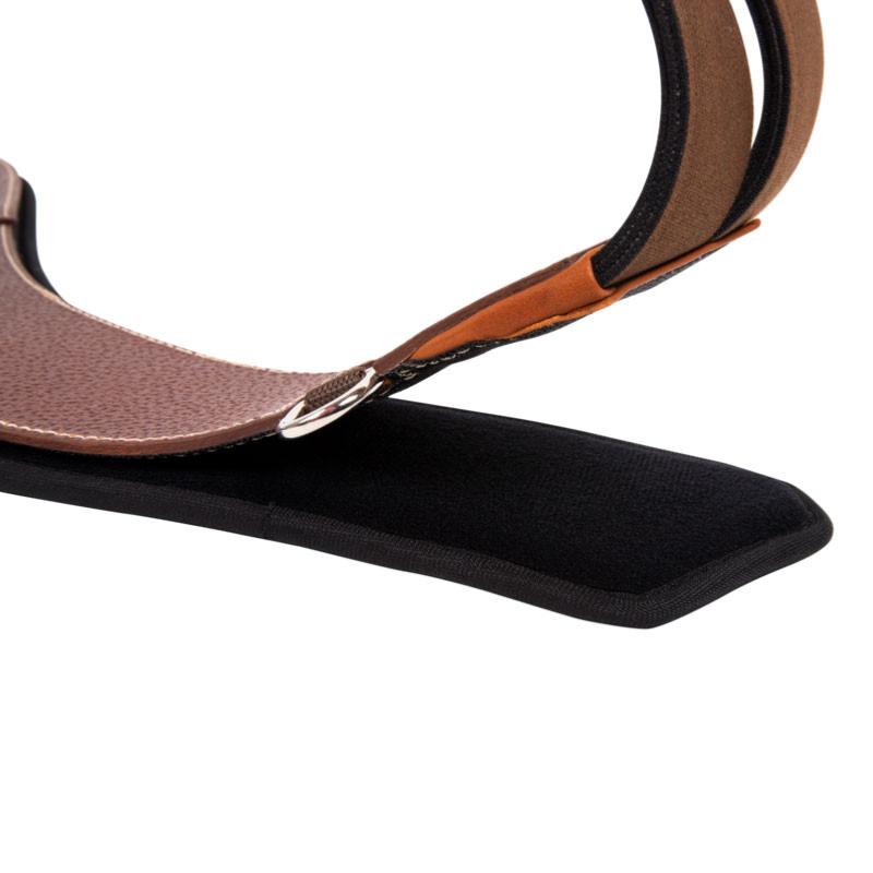 SIGNATURE by ANTARES - Bavette Longue Anatomique en Cuir Grainé Intérieur Mousse MEMORY FOAM 105 CM