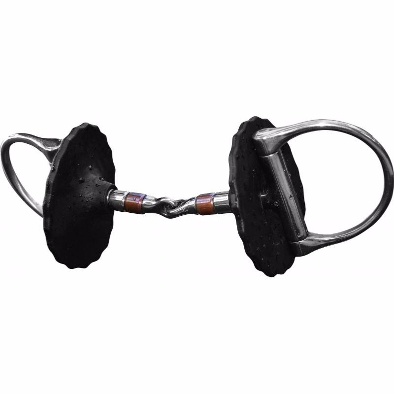 ACAVALLO - Rondelles de Mors Souples en GEL NOIR