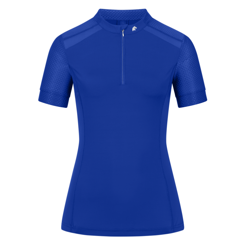 ELT - T Shirt Maille Technique Zippé NANCY XXS FEMME BLEU ELECTRIQUE