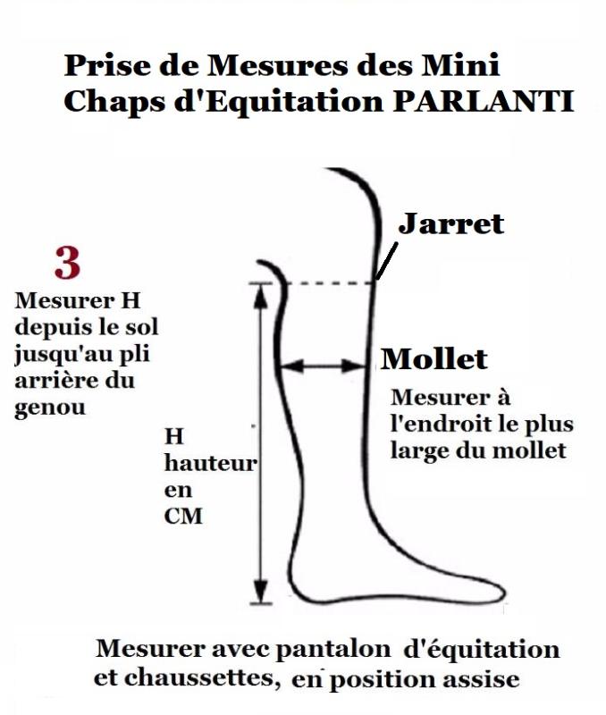 Mini Chaps en Cuir Italien Grainé K Wings, PARLANTI XS (Mollet 26.5/Tige 44)