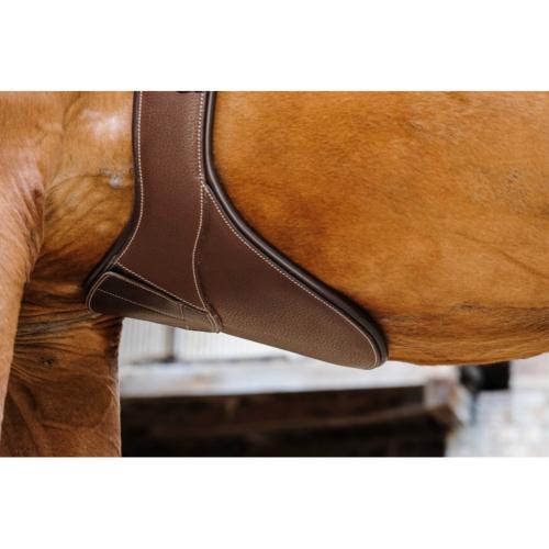 NORTON - Bavette à mousqueton central en cuir élastiques triples PRO MAGNET