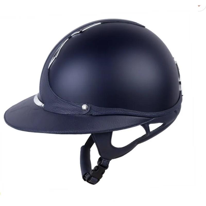 ANTARES - Casque GALAXY marine Cuir marine à Grande Visière ECLIPSE 54 S MARINE