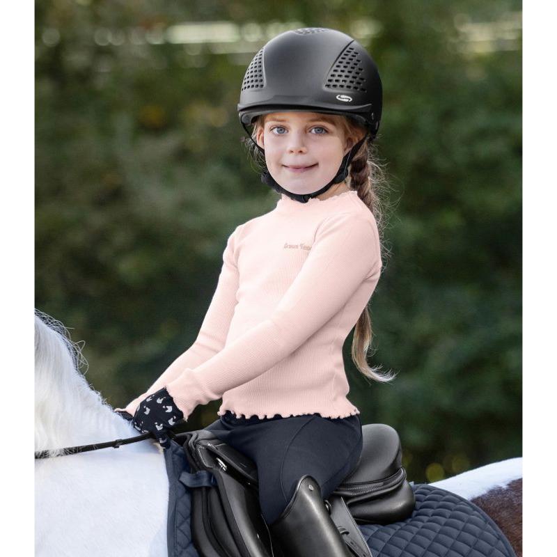 ELT - T Shirt équitation Manches Longues ENFANT, JUNIOR LUCKY MERLE 110/116  CM MARINE