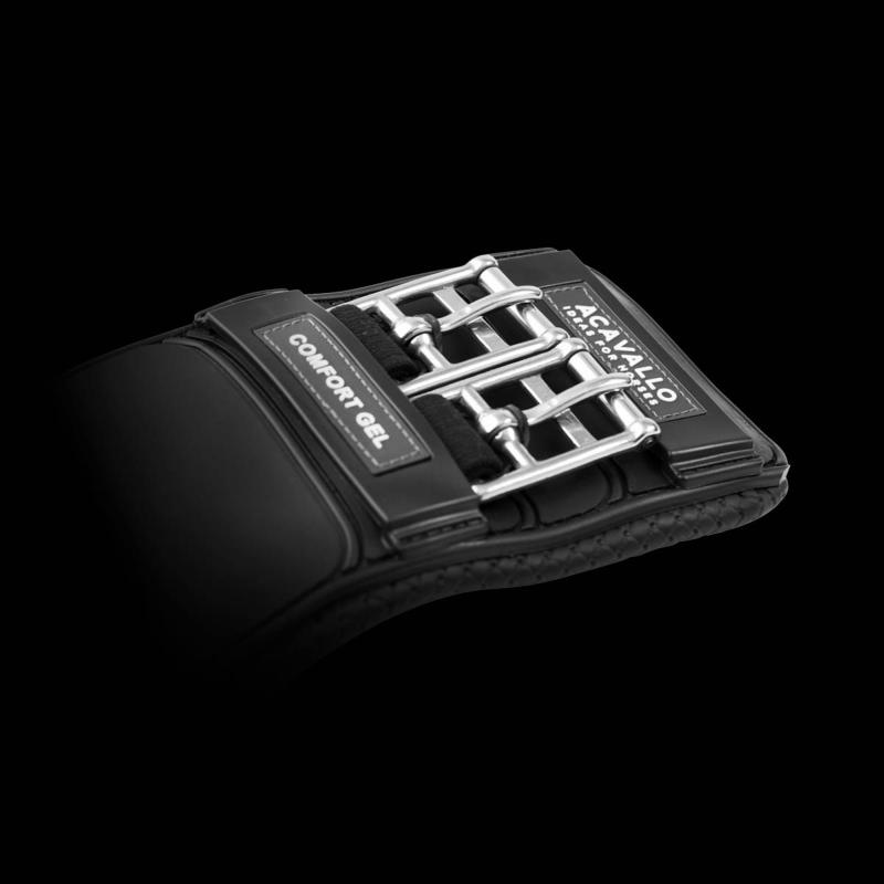 ACAVALLO - bavette PVC selle monoquartier avec Gel Anti Compression 55 CM