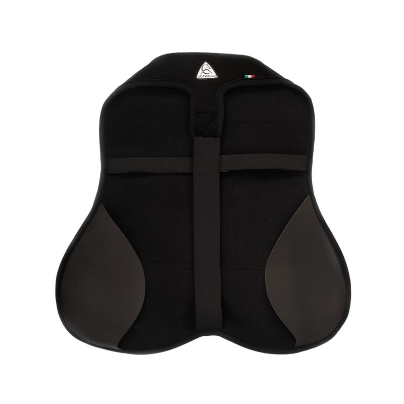 ACAVALLO - Dessus de Selle Ortho COCCYX Assise Gel NOIR COCCYX CSO L Troussequin CARRE