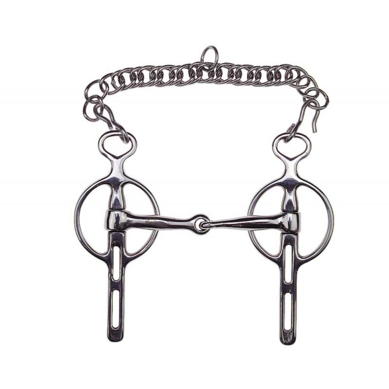 FEELING - Mors d'Attelage Liverpool Brisé Canons Pleins Fins 13 MM