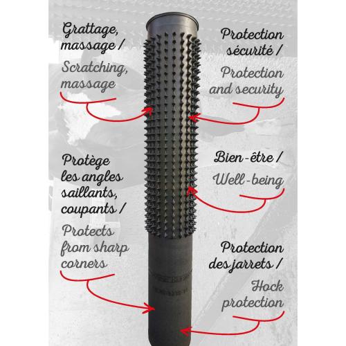 GRATT'O GRATTE - Grattoir caoutchouc mural chevaux à picots