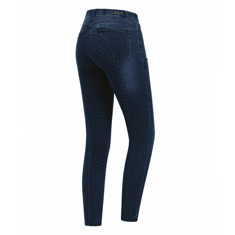 ELT - Jeans d'équitation femme Stretch Grip Intégral, LUNA 34 FR FEMME JEAN BLEU SOMBRE
