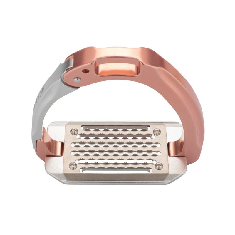 ACAVALLO - Étriers de Sécurité à Branche Ressort ALUPLUS 2.0 ROSEGOLD