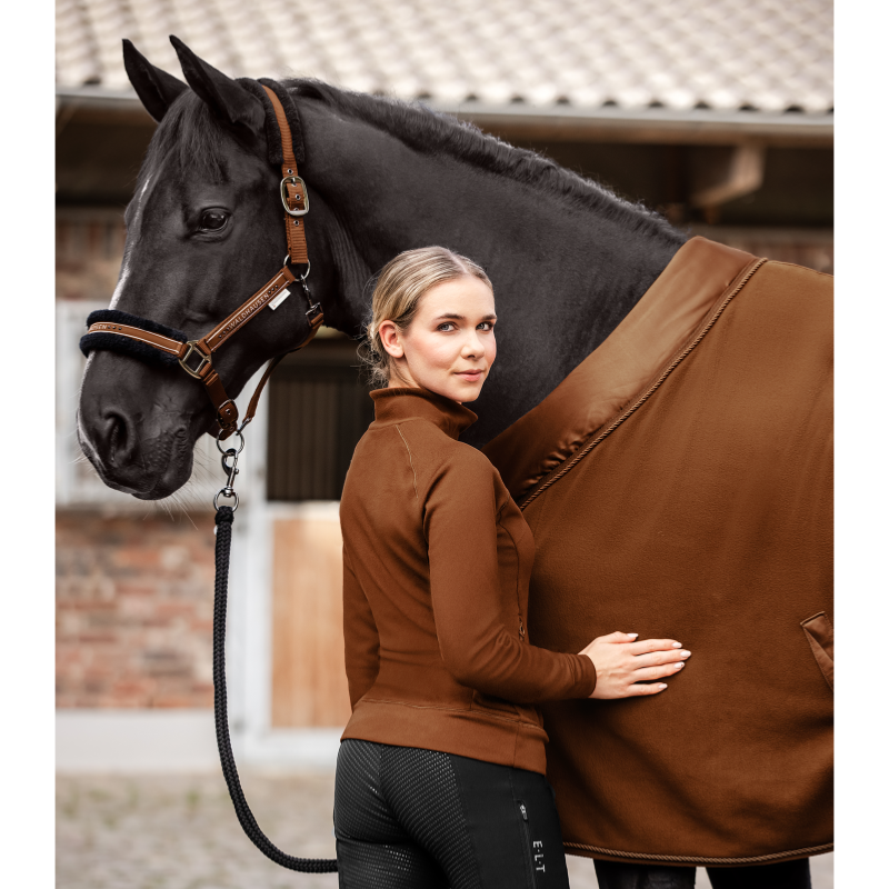 ELT - Polaire Equitation Fine à Col Montant Zippé OSAKA XXS FEMME CANNELLE