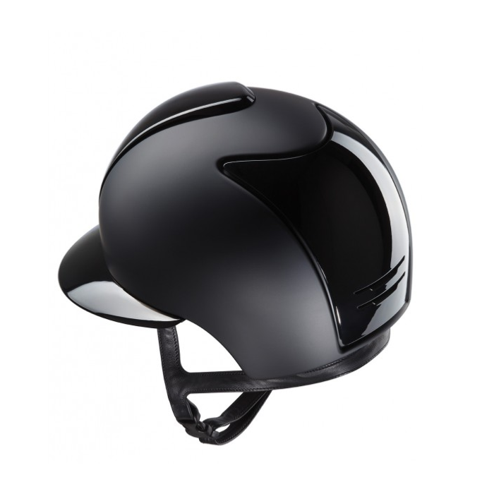KEP ITALIA - Casque CROMO 2.0 Textile/Polish Visière polo Modulable Noir Tour de Grille Chromé TAILLE 51 CM