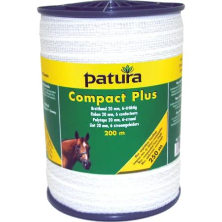 PATURA - Ruban COMPACT PLUS 20MM pour clôture électrique, L 200M blanc 
