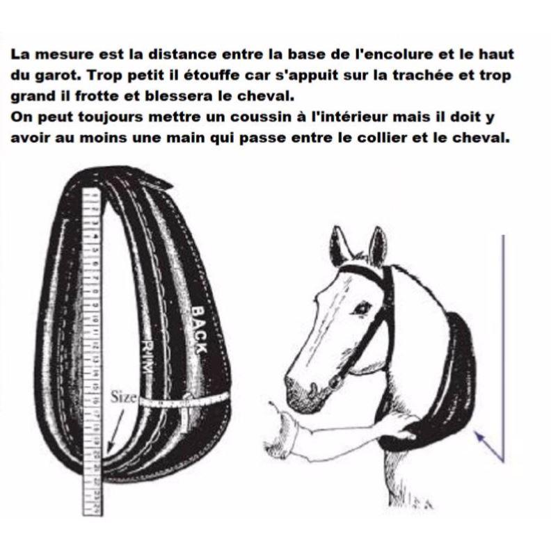 Collier d'épaule allemand en Cuir pour attelage PONEY