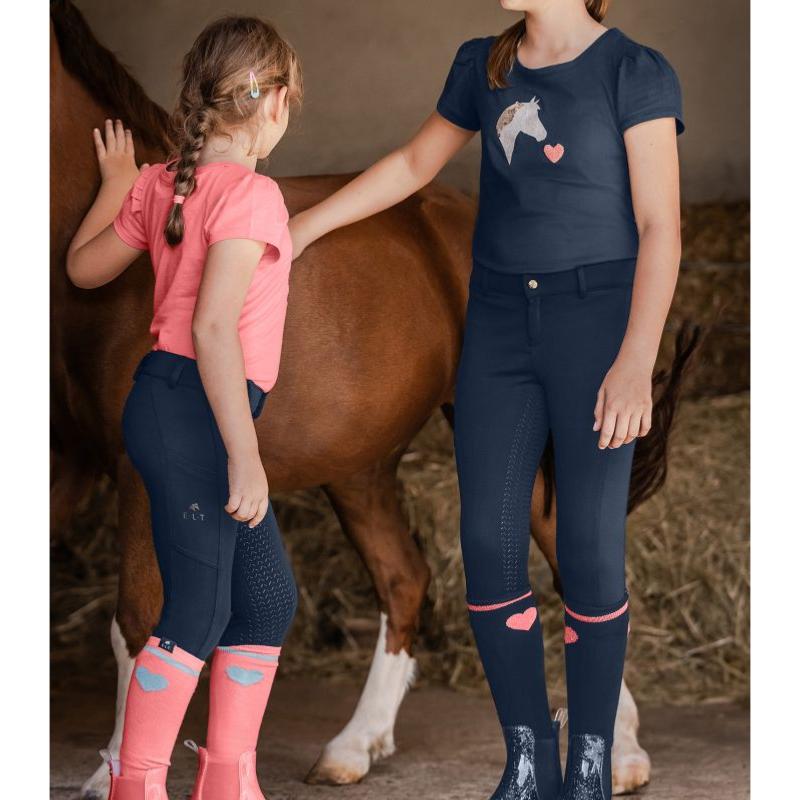 ELT PARIS - Pantalon équitation enfant grip intégral ESSENTIAL 116 CM/ 6 ANS MARINE