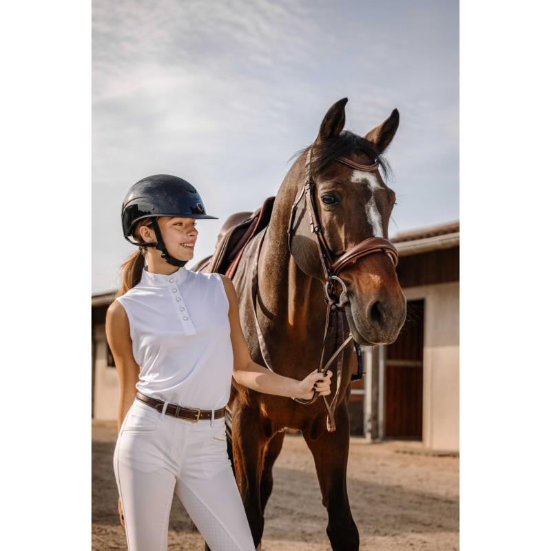 EQUITHEME - Polo de Concours sans manches mesh respirant  MOLLY XS FEMME